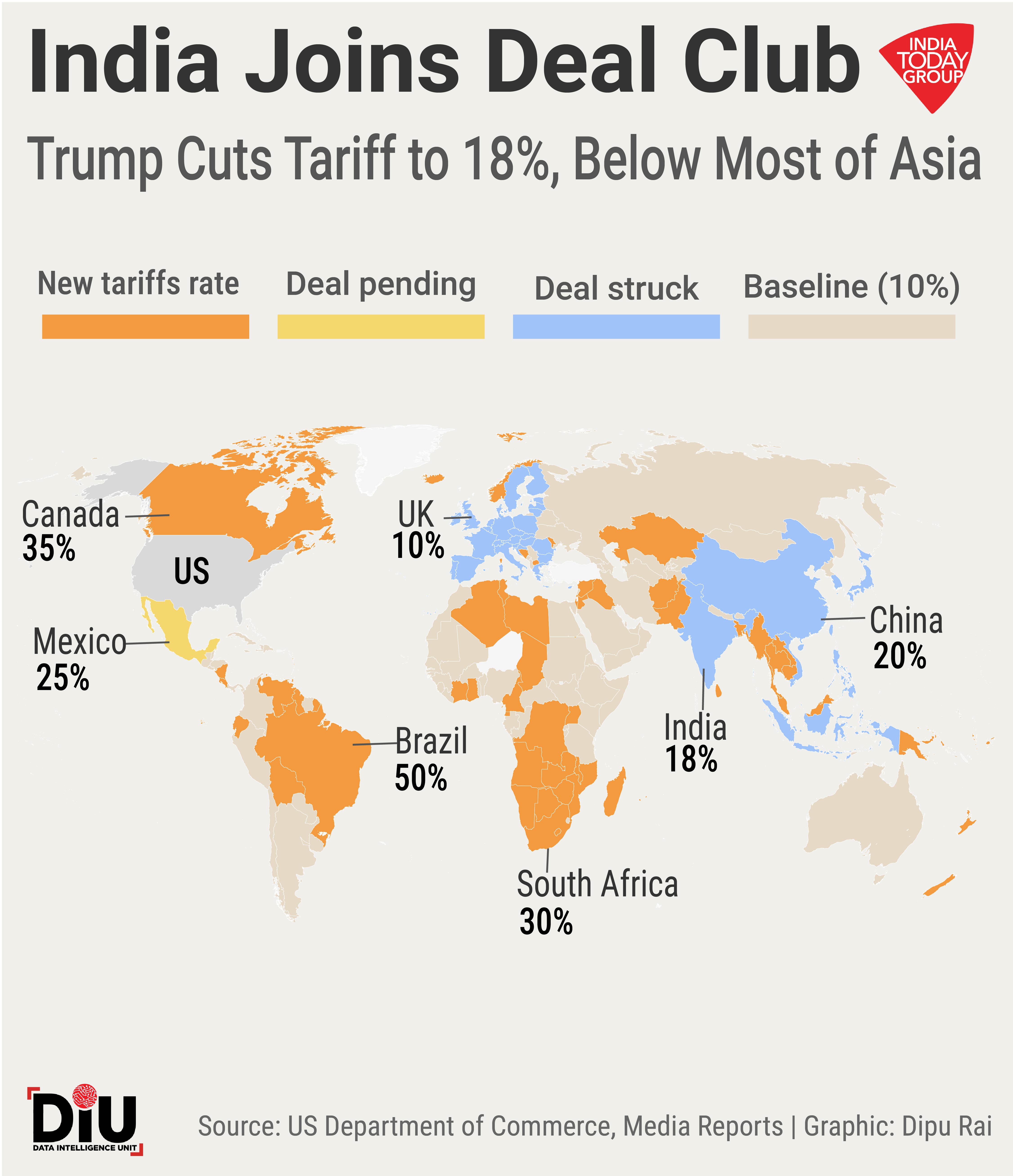 Trump says the levy on Indian goods drops from a punitive 50 per cent to 18 per cent, and an extra Russian oil penalty will be scrapped. India confirms the new rate, not the full package.